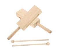 ibasenice 2 Sets Wood Musical Instruments Rhythm Sticks Wooden Block Percussion Instruments with Mallet Easy Holding and Improved Performance for Beginners and Professional Musicians