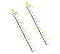 ibasenice 2 Sheets Children Height Chart Wall Stickers with Star Design Self-Adhesive PVC Height Measuring Sticker Full Colour Fine Picture Quality for Decorating Children's Rooms