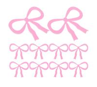 ibasenice 20pcs Acrylic Bow Drink Glass Labels for Drink Identification and Enhanced Presentation, Pink Elegant Wine Cup Tags for Birthday Party Accessories