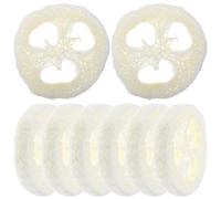 ibasenice 20pcs Beige Loofah Soap Gripper Round Shape Convenient Soap Holder and Keep Dry Mats for Bathroom Natural Loofah Holder Pad to Prevent Dropping and Keep Dry