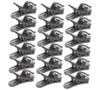 ibasenice 20pcs Black Abs Lapel Microphone Clips for Wired Lavalier Mics, Adjustable Tie Clips to Fix The Microphone and Free Your Hands, for Online Chats and Speeches
