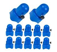 ibasenice 20pcs Blue Trampoline Pole Caps Replacement with Screws Plastic Enclosure Rod End Protection for Standard Poles Easy Install Indoor Outdoor Use Safety Cover