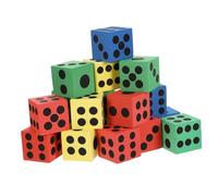 ibasenice 20pcs Colorful EVA Dice Educational for Soft Foam Blocks with Non-fading Colors Fun Learning and Party Playing Dice for Boys Random Color