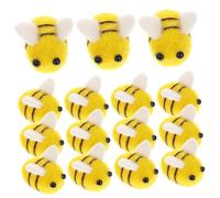 ibasenice 20pcs Diy Wool Bee Modeling Crafts Cute Wool Bees Small Decor Charms Animals Miniatures for Fun Crafts Making