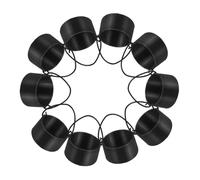 ibasenice 20pcs Halloween Crucible Can Spooky Decorations Fairy Garden Accessories Dollhouse Witch Props Witchcraft Decor Miniature Potion Bottles Mini Cauldron for Burning Black Plastic