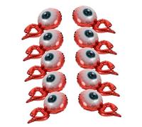 ibasenice 20pcs Halloween Inflatable Eyeball Wrist Balloons Lightweight Aluminum Foil Party Favors for Indoor Outdoor Decorations Easy to Wear and Inflate for Festive Halloween Birthday