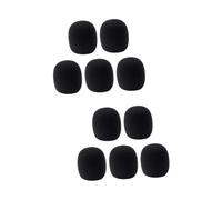 ibasenice 20pcs Microphone Cover Professional Thicken Black Sponge for Headset Mic Hand Microphone Protector