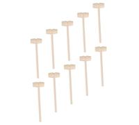 ibasenice 20pcs Mini Wooden Mallets for Ergonomic Handle Cracking Hammers Smooth Polished Surface DIY for Kindergarten Crafts and Cake Decorating