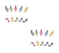 ibasenice 20pcs Music Note Clips for Piano Score Holding Practical Clips Random Patterns Keep Music Pages Flat and Secure for Document Organization
