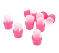 ibasenice 20pcs Nail Remover Covers Nail Soaker Remover Caps Resin Glue Pink Convenient to Wear Protect from Damage Clients Personal Use Professional Art Shop