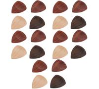 ibasenice 20pcs Natural Wooden Guitar Picks Plectrums for Electric Acoustic Bass Guitars Solid Design Unique Textures for Musicians and Giving