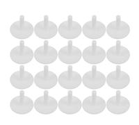 ibasenice 20pcs Non-slip Rubber Duck Dashboard Mount with Adhesive Strap, Plastic Holder Stand for Car Decoration and Bath Fixing, White Set for Off-road Vehicle Enthusiasts