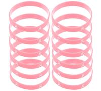 ibasenice 20pcs Pink Silicone Awareness Bracelets with Smooth and Shiny Surface, Easy to Wear Breast Cancer Wristbands for Everyday Support and Stylish Comfort