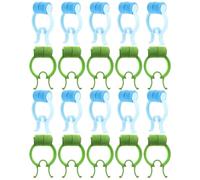 ibasenice 20pcs Portable Nose Clips for Epistaxis Care and Breathing Training, Blue Green Nasal Stopper Clips for Home Use, Lightweight Nose Bleed Stopper and Fixing Pinchers