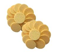 ibasenice 20pcs round Cellulose Sponge Cushion Cotton Pads Deep Cleans Pores Removes Impurities Soft Facial Sponges for Travel and Daily Facial Cleansing