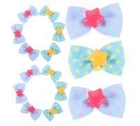ibasenice 20pcs Small Dog Hair Bows with Strong Elastic Rubber Bands Pet Bowknot Accessories for Puppies and Cats Comfortable and Flexible Grooming Hair Ties for Small Dogs