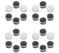 ibasenice 20pcs Small round Gemstone Display Boxes with Lid and Sponge Insert, Lightweight Plastic Storage Containers for Geology Sample and Jewelry Collection