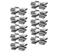 ibasenice 20pcs Solar Panel Wire Clamp Photovoltaic Cable Clamp Stainless Steel Silver for 6mm² 2-core Solar Cable