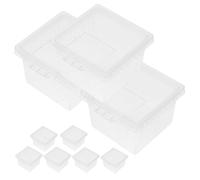 ibasenice 20Pcs Transparent Insect Breeding Box for Small Pets Enclosure for Spiderlings Crickets and Geckos Practical Observation Container for Insect Behavior Studies