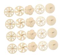 ibasenice 20pcs Unfinished Wood Tops for DIY Coloring Gyroscopes Creative Craft Activity for Safe Wood Material for and Skill Development Random Color