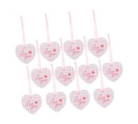 ibasenice 20pcs Valentine S Day Heart Card Tags with Pink Ribbon Creative Love Paper Labels for Birthday Notes Wedding Favors DIY Sentiment Tags for Wife Teen Girl Affection Cards