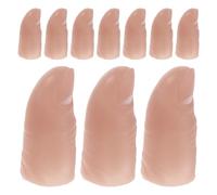 ibasenice 20Pcs Vinyl Fake Thumb Covers for Trick Performances, Reusable Realistic Nail Practice Fingers, Soft Large Gimmick Props for Close-Up Shows and Prank Entertainment