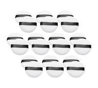ibasenice 20pcs White Crystal Fluff Powder Applicators for Face Makeup, Small Simple Shaped Cosmetic Tools for Loose and Pressed Powder, Suitable for Home and Salon Use Random Color