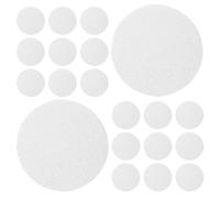 ibasenice 20Pcs Wood Pulp Cotton Face Cleaning Puff Ultra-Thin Design Quick Drying White Face Sponge Exfoliator Easy to Carry Travel Facial Sponges for Women Cleansing