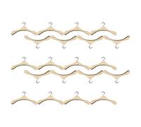 ibasenice 20pcs Wooden Doll Hangers Doll Clothes Organizers Elegant Outfit Display and Storage Bedroom Furniture