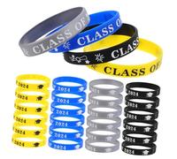 ibasenice 24Pcs Class of Decorative Silicone Wristbands for Graduation Ceremonies Memorable and Celebratory Events Essential Party Supplies for Graduates