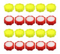 ibasenice 24pcs Finger Moistener Sponge for Office Use Non-Slip Floral Shape Design, Ergonomic Plastic Wet Finger Sponge for Counting Money and Paperwork by Cashiers and Accountants