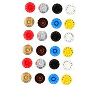 ibasenice 24pcs Guitar Volume Knobs Potentiometer Caps Replacement Base Knobs for Electric Guitar Bass