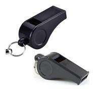 ibasenice 24Pcs Loud Plastic Whistles for Emergency Referee Training Black for Sports Outdoor Activities Pet Training Parties