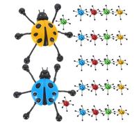 ibasenice 24pcs Sticky Wall Crawling Ladybug Stretchy Insect Models for Sensory Play Party Favors Outdoor Activities and Travel Gifts with Realistic Cartoon Design