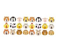 ibasenice 24sheets Animal Design Twelve Monthly Stickers Milestone Self-Adhesive Decals for Newborn Belly Milestone Book