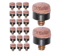 ibasenice 25pcs Hard Screw Pool Cue Tips Replacement for Billiard Cues Synthetic Leather Snooker Stick Tips Professional Grip Enhancer for Accurate Gameplay