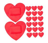 ibasenice 25pcs Heart-Shaped Adhesive Bandages Flexible Knuckle Bandages for Sensitive Skin Outdoor Camping Emergency Wound Care Patch