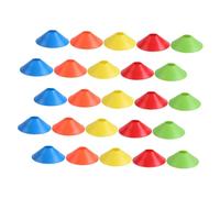 ibasenice 25Pcs Portable Soccer Training Cones Multi Color Durable Agility Markers for Football Drills Flexible Obstacle Discs for Speed and Coordination Development