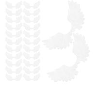 ibasenice 25pcs White Angel Wing Embroidery Applique DIY Hair Clip Accessories for Costume Patch Set, Clothes Decoration for Jackets, Hats, and Dresses