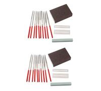 ibasenice 28pcs Guitar Repair Tool Kit Grinding Tools Fret Polishing Sponge Nut File Set Lightweight and Portable for Bass and Electric Guitar Maintenance