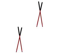 ibasenice 2pairs Drum Pad Practice Stand Drumsticks for Drummer Build Strength Speed Alloy Dark