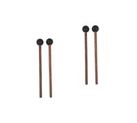 ibasenice 2pairs Marimba Mallet Drum Stick for Tongue Drum Percussion Sticks Musical Instrument Drumstick Practical for Xylophone for Adults Silent Wood