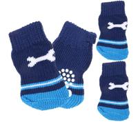 ibasenice 2Pairs Pet Dog Socks Slip Cotton Socks for Dogs Cute Design Comfortable Breathable Winter Puppy Accessories Paw Protector for Hot Cold Surfaces