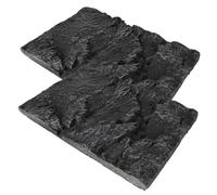 ibasenice 2pcs 3d Reptile Tank Background Boards for Terrarium and Aquarium, Pu Material Rock Decoration Panels for Turtle and Fish Tanks, Suitable for Reptile Enclosures and Habitat Décor