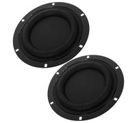 ibasenice 2Pcs 6.5-Inch Rubber Bass Diaphragm Subwoofer Replacement with Screws, Round Passive Bass Radiator Speaker Membrane for DIY Speaker Maintenance