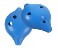 ibasenice 2pcs 6-hole Ocarina Set for Beginners and Children, Blue Ceramic Music Instruments Flat and Long Mouthpieces, Portable Beginner Ocarinas for Boys and Girls and Adults