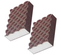 ibasenice 2pcs Abrasive Kitchen Scrub Sponges with Diamond Grit for Rust Removal, Sturdy Wok Cleaning Pads, Reusable Compact Household Scrub Sponges for Daily Use