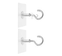 ibasenice 2pcs Adhesive Ceiling Hooks Heavy Duty No-Drill Sticky Hooks for Hanging Lanterns and Wind Chimes with Sturdy and Reliable PVC and Stainless Steel Design Suitable for Sloped