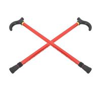 ibasenice 2pcs Adjustable Aluminum Walking Cane for Elderly Lightweight Portable Folding Stick with Ergonomic Grip Non-slip Tip Height Retractable Trekking Poles for Hiking and Daily