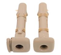 ibasenice 2pcs Adjustable Car Seat Headrest Guide Inserts with Locking Plastic Trim 12.7mm Diameter Beige Headrests Tube Covers for Front Seats Hole Repair Accessories for Vehicle Interior